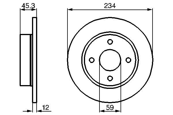 MGA-50329 Fren Disk On Duz 234-4 ( Nissan  Micra Ii 92 - 02 )