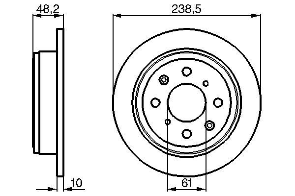 HLL-8DD 355 103-111 Fren Diski Arka Duz (239-4)-(Honda  Accord 86/89/Civic 88/95/Crx 88/91/Rover-200/Rover-400 )