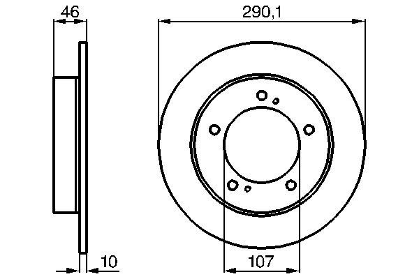 MGA-50384 Fren Disk On Duz 290-5 ( Suzuki  Samurai Sj50 Sj413 88 - 00 )