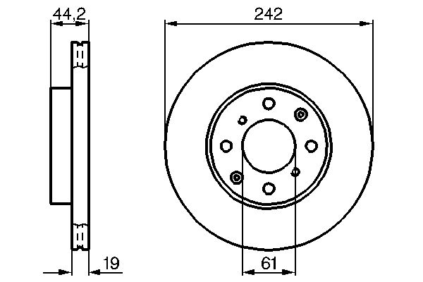 HLL-8DD 355 103-101 Fren Diski On Havali (242-4)-(Honda  Civic 88/95  1.5-1.6   )