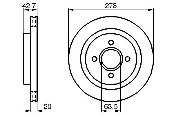 FOR-95GX 2A315 DA N Fren Aynasiarka Disk Ford Mondeo (1996-2000)