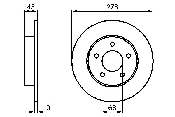 FRD-DDF1383 Fren Diski Arka Duz-(278-5)-(Nissan  Primera-P12 03/10 )