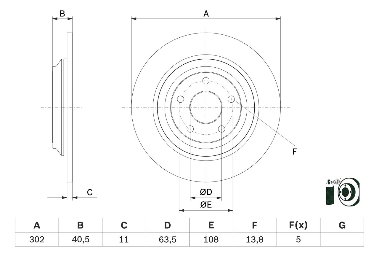 BOS-0986479F79 Fren Diski Ford Focus Iv