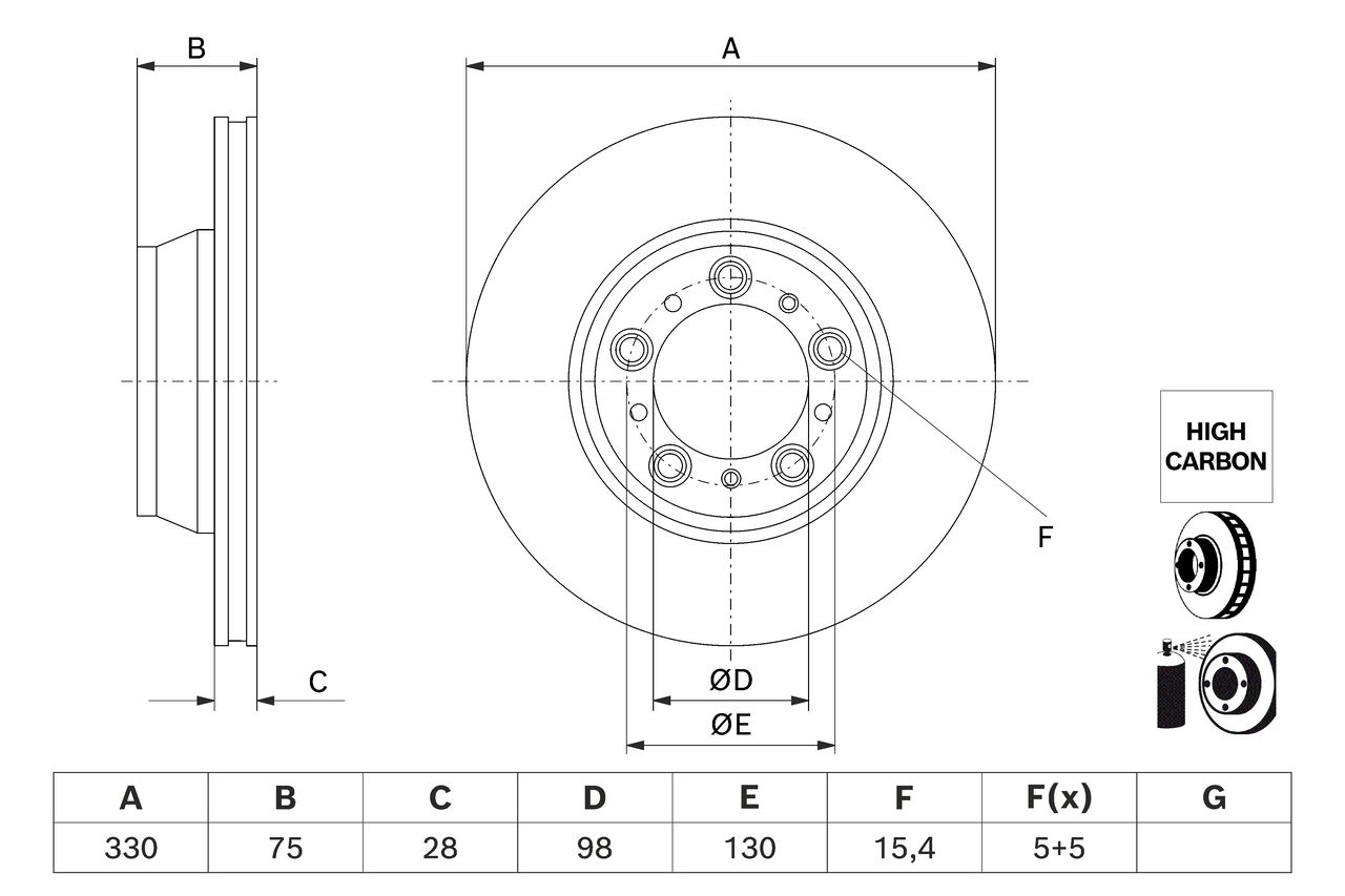 BOSCH 0986479J72 Fren Diski 911