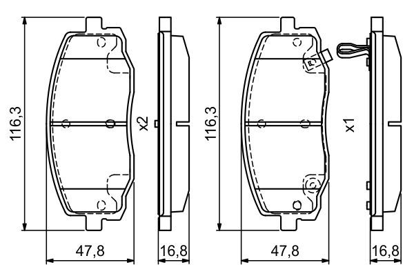 05P1220 Fren Balata On Ikazli Kia Picanto (Ba) 1.25 2004-2011 / Picanto (Ba) 1.1i 2004-2011 / Hyundai I10 (Pa) 1.1i 12v 2008-2013 / I10 (Ba) 1.0 D-Cvvt 2013- / I10 (Ba) 1.2 D-Cvvt 2013-