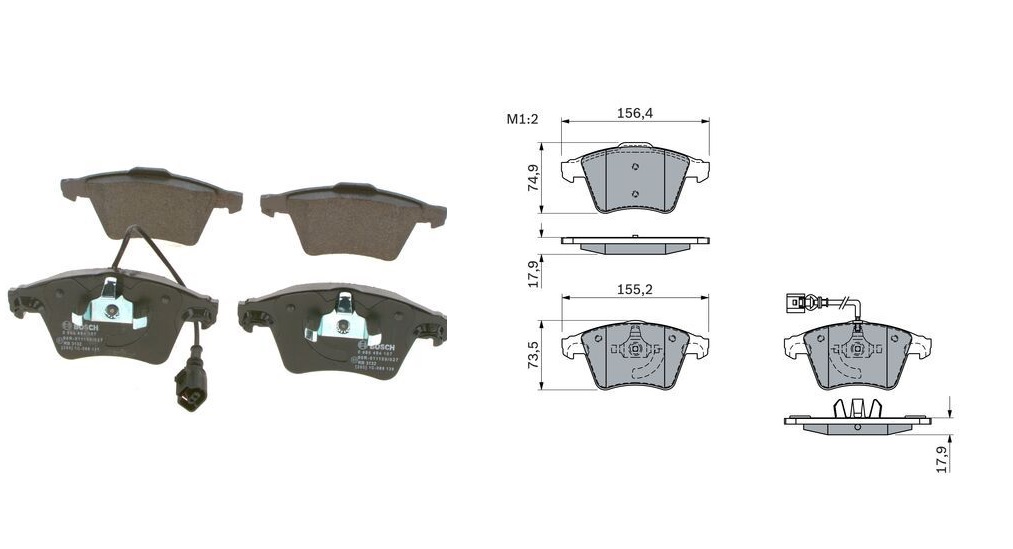 ZEG1045-11 Fren Balata On Fisli Volkswagen Transporter V 1.9 Tdi 2003-2011 / Transporter V 2.5 Tdi 2003-2011 / Transporter Vi 2.0 Tdi 2009- / Transporter Vi 2.0 Tdi Bitdi 2009-