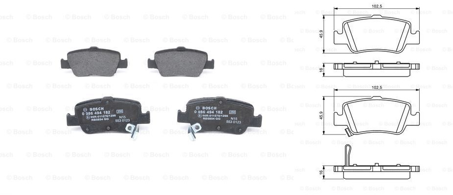 MGA-55277 Balata Fren Arka - (Toyota  Corolla 07/12 - Auris 2013/  1.4 D4d Dizel )