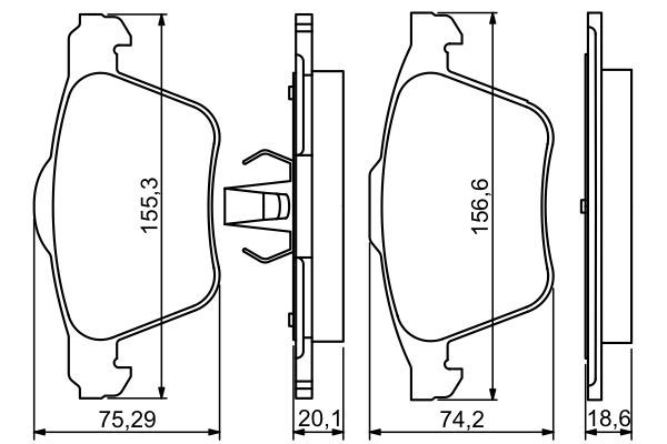 ZEG1217-00 Fren Balata On Volvo S60 Ii 1.6 2010- / S60 Ii 2.0 2010- / S60 Ii 2.0 D 2010- / S80 Ii T5 2006- / V70 Iii 1.6 T4f 2006- / Xc 70 Ii D3 2007- / Ford S-Max 2.0 2006- / Jaguar S-Type 2.5 V6 1999-2009