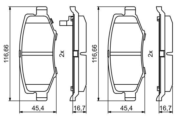 BRE-P 18 024 Fren Balatasi Arka ( Jeep   Cherokee 07-/Dodge   Nitro 2.8crd,3.7 V6-4.0 06/07-)