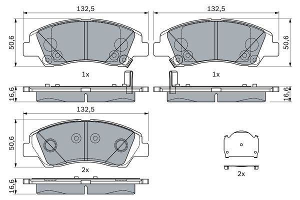 NBP-HY011 Fren Balata On Ikazli Hyundai I10 (Ia) 1.2 2013- / Hyundai I10 (Ia) 1.0 2013-