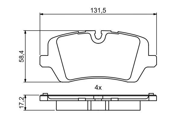 L10-1293 Fren Balata Arka Land Rover Range Rover Iv (Lg) 3.0 Td 4x4 2012-