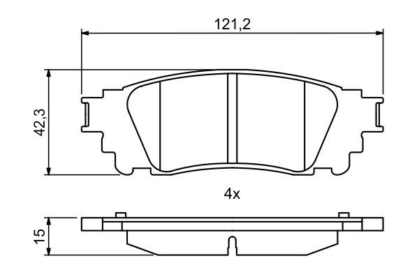 BRE-P 83 166 Fren Balatasi Arka Lexus  Nx 200t 300 300h 14-