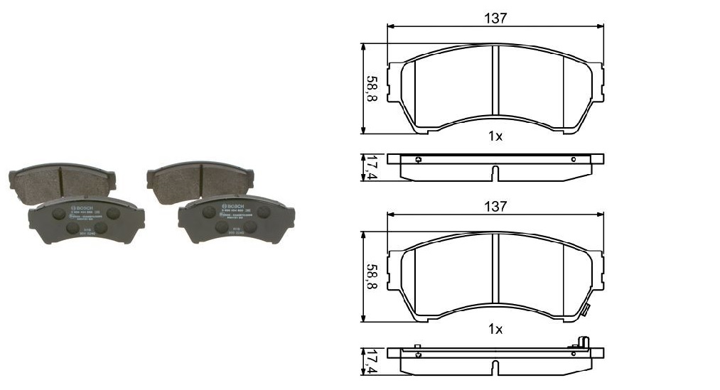 ZEG1196-02 Fren Balata On Ikazli Tel Delikli Mazda 6 (Gh) 1.8i Mrz 18.30 Mm 2007-2012 / 6 (Gh) 2.0 Mzr 2007-2012