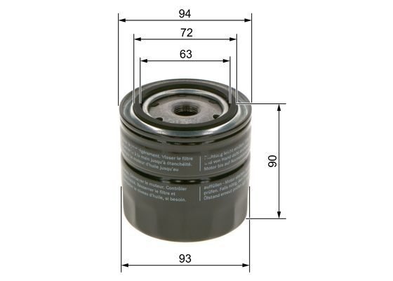 BOS-09864B7000 Filtre Yag (Suzuki   Voyager Ii / Voyager Iii)