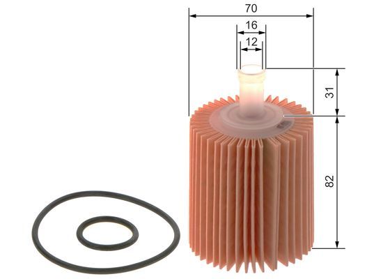 UFI-25.077.00 Filtre Yag-(Toyota  Avensis 06/12  2.0 D4d-2.2 D4d Dizel /Rav4 06/12  2.0 D4d-2.2 D4d Dizel    )
