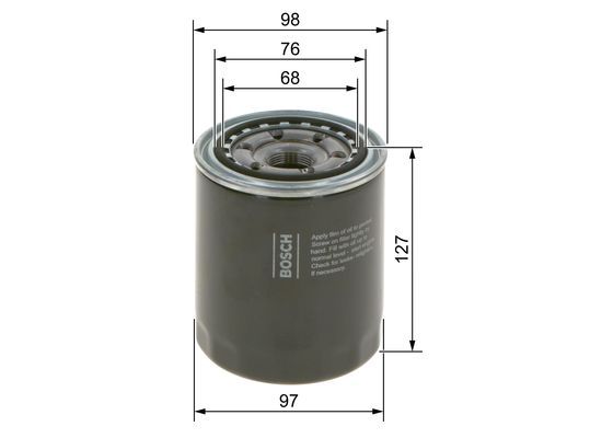 BOS-09864B7050 Filtre Yag-(Toyota  Hilux 89/97/Hiace 90/ )