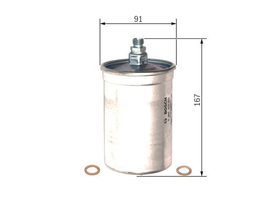 BOS-0986AF8093 Yakit Filtresi Mercedes M103 W124 W126