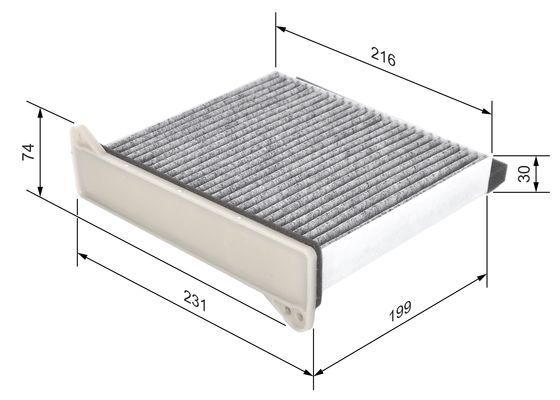 BLU-ADC42507 Kabin Filtre -(Mitsubishi  Lancer 04-//Outlander / Grandis 03 -/ L200 Cr 06-/)