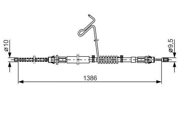 FOR-YC15 2A635 AF N El Fren Teli Arka Sag Tek Teker Pikap - Transit V184 Bm (01-)
