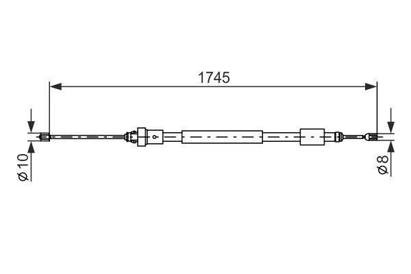 TUR 572-1203 El Fren Teli Arka Sol 1747 Mm Partner-1-2/Berlingo-1-2