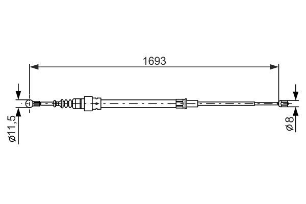 BCH 1987477698 El Fren Teli 1693 Mm Golf4-Bora-A3-Toledo-Octavia