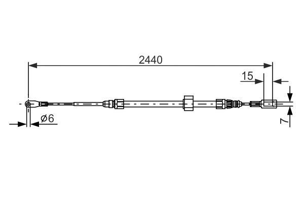 CAV-5502639 El Freni Teli 2448mm Vw