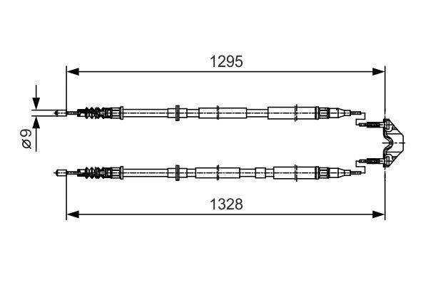 CAVO 5902 624 El Fren Teli Komple 1326/1293 Mm Kampana Fren Astra H