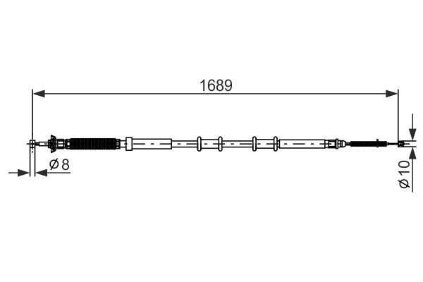 BOS-1987477975 El Fren Teli 1689 Mm ( Fiat Punto 05- )