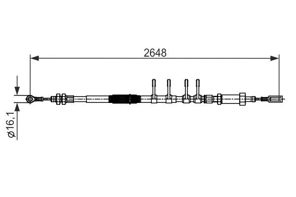 CAV-4502676 El Fren Teli On Dingil Mesafesi 3800 Mm ( Fiat   Ducato Iii / Citroen   Jumper Iii / Peugeot   Boxer Iii  06- )