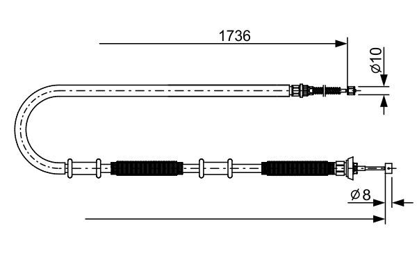 TRW-GCH2580 El Freni Kablosu Fiat