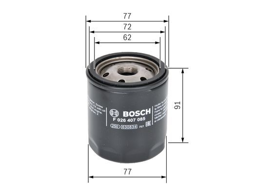 BOS-F026407085 Yag Filtresi (Mazda2 1.5dt 14// Mazda3 1.5 Dt 16/ / Mazda6 2.2 Dt 12/ / Cx-3/Cx-5/ Cx-7 Dizel )