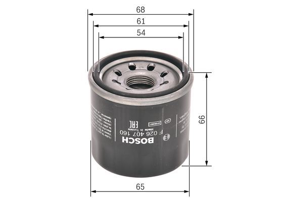 BOSCH F026407160 Yağ Filtresi Mazda 2 1.5; 2 1.5 M Hybrid; 2 1.5 Sedan; 3 1.5; 3 1.5 Hatchback; 3 2.0; 3 2.0 Hatchbac