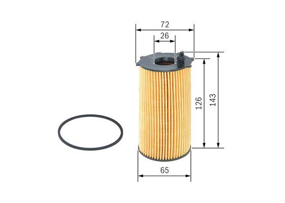 FLT-OE689 Yag Filtresi ( Jeep Cherokee 05- Wrangler 07- 2.8 Crd Dodge Nitro 2.8 Crd 07-12)