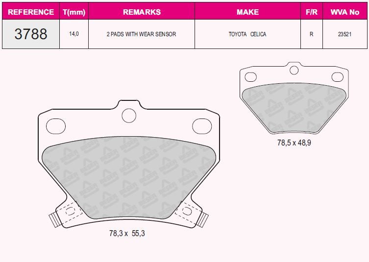 BOS-0986424630 Balata Fren Arka-(Toyota  Yaris 99//  )