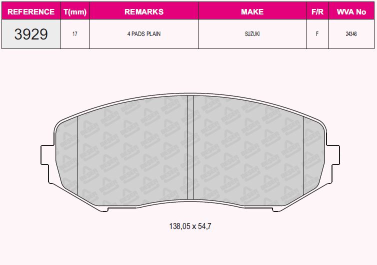 DEL-LP2001 Balata Fren On-(Suzuki  Grand-Vitara 06/11 1.9 Ddis-2.0 )