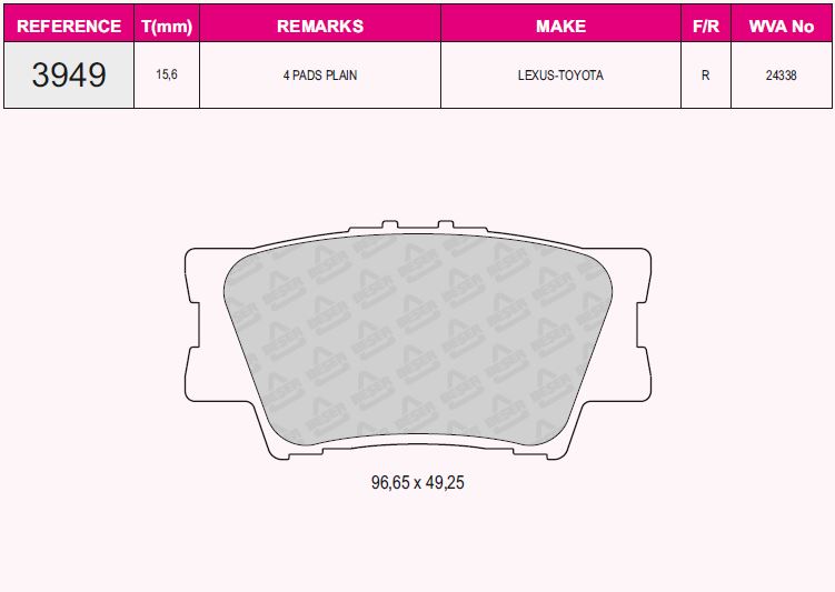 DEL-LP2004 Balata Fren Arka-(Toyota  Rav4 06/11/Camry 06/11 )