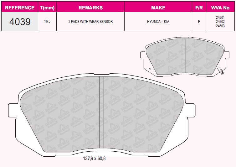 BLU-ADG04278 Fren Balatasi On Hyundai Tucson 2015-/ Ix35 10-/ Sonata 2014-/ I40 11-/ Kona 1.6 Tgdi 16-/ Kia Soul 15-/ Sportage 10-/ Sportage 15-/