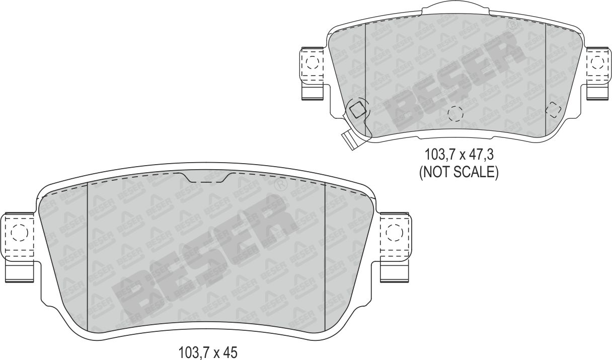 BOS-0986494816 Fren Balatasi Arka Nissan Qashqai J11 2013-/ Xtrail T32 15-/ Renault Kadjar Koleos 2015-/