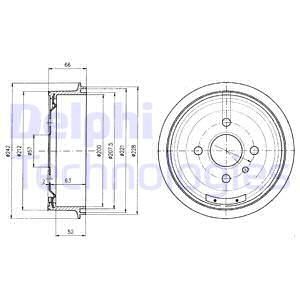 WDR1053 Fren Kampanasi Arka 4 Delik 242x57x200x67 Opel Astra F 1.4i - 1.6i 1991-1998 / Astra F Classic 1.4i - 1.6i 1998-2002