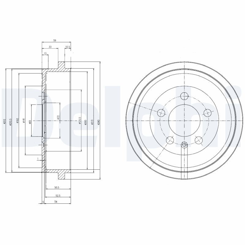 WDR1043 Fren Kampanasi Arka 5 Delik Volkswagen Golf Iv (1j1) 1.9 Tdi 1997-2005/ Polo (6r) 1.2 Tdi - 1.4 Tsi 2009-