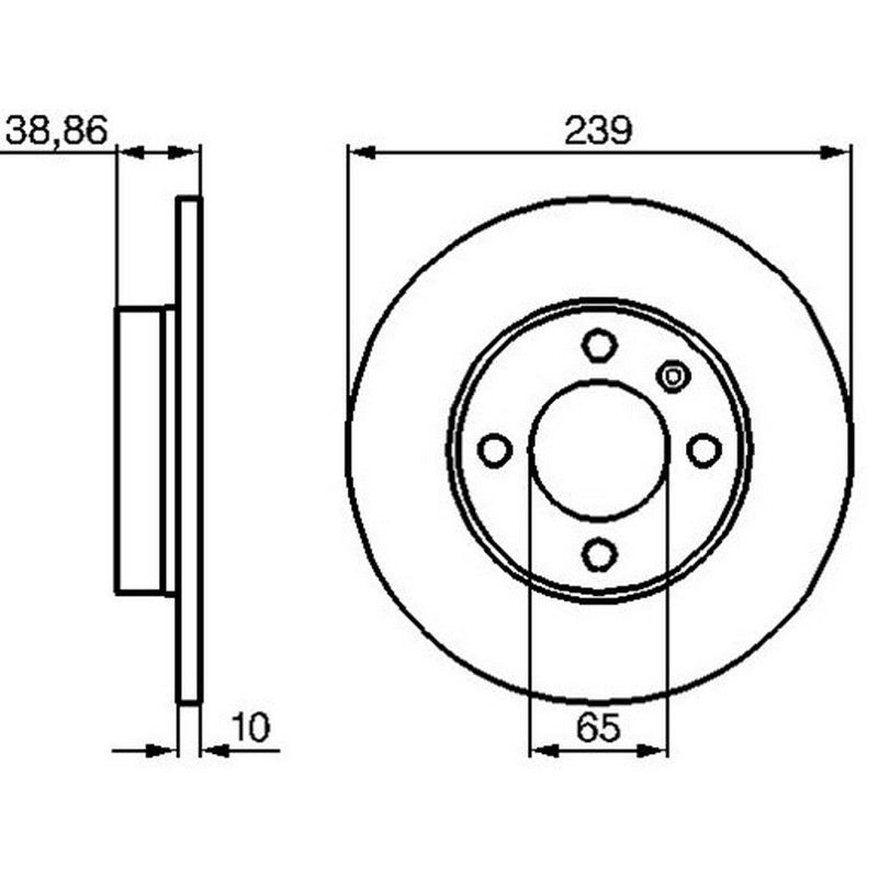 A1011P Fren Diski On Duz 4 Bjn 239x9,9x65x38,6 Vw Golf I-Ii 1974-1992 / Jetta Ii 1984-1991/ Passat B2 1980-1988/ Polo Iii Classic 1995-2002/ Seat Cordoba 1994-2002/ Ibiza Ii 1996-2002/ Audi 80 1978-1987