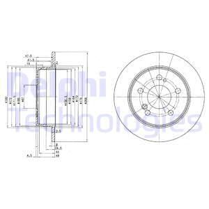 DEL-BG2291 Fren Diski Arka Mercedes W124-W201 Takim
