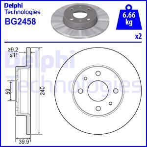 BOS-0986478342 Fren Diski On Duz 240mm ( Fiat Tempra Tipo Slx 500 Bravo Marea Panda )