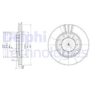 DEL-BG2628 Fren Diski On Havali-(257-4)-(Hyundai  Elantra 90/95 )