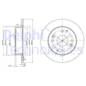 BRE-08.5803.10 Fren Diski Arka Duz (260-4)-(Honda   Accord 90/98 / Rover   600 93/99  )