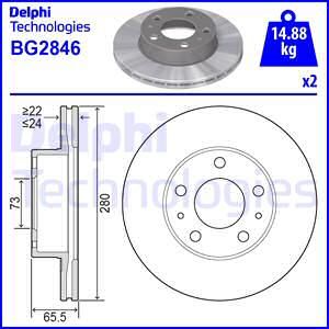 FRD DDF767 Fren Diski Ön Takim  280 Mm 14q Ducato/Jumper