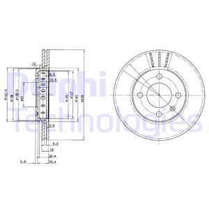 DEL-BG2982 Fren Diski On (Havali) Polo (6n1) Lupo Arosa 1994> 239mm