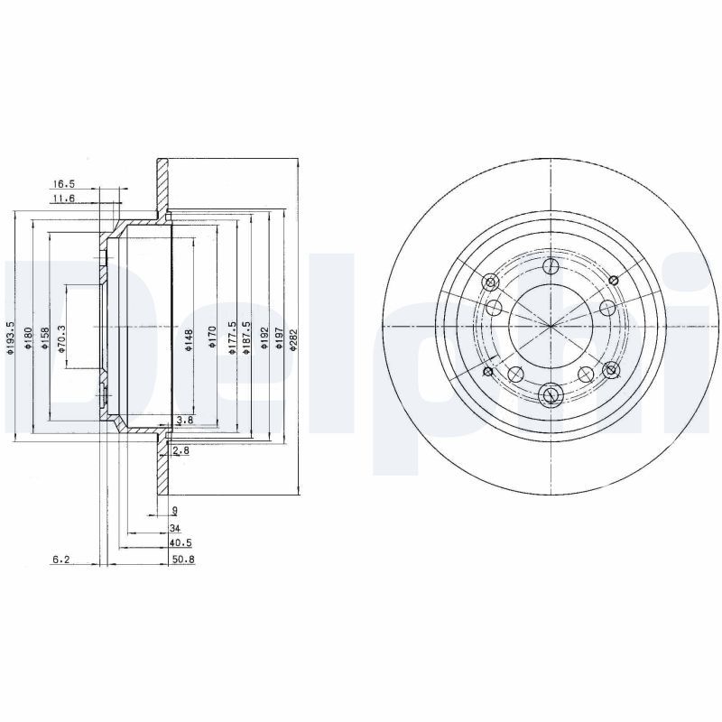 DEL-BG3060 Fren Diski (Ciftli Paket), Deliksiz