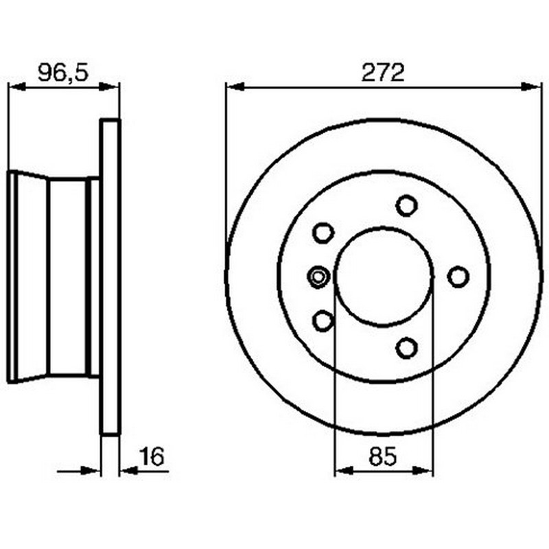 DEL-BG3237 Fren Diski Arka Deliksiz Mercedes Sprinter B901>B904 . Vw Lt 28-35-46 Tek Teker