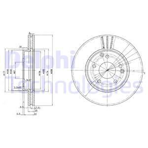 M2601VR Fren Diski On Havali Kaplamali Mercedes C Serisi (W203) C 200 Cdi 5 Bijon 288x25x67x46 2000-2006